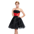 Grace Karin Cheap Strapless Black Beaded Short Puffy Homecoming Party Dresses CL4097-1